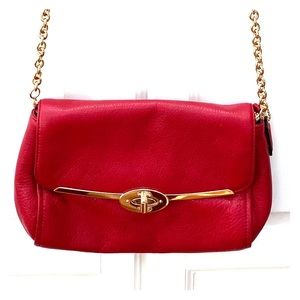 Coach shoulder bag - deep cranberry - like new